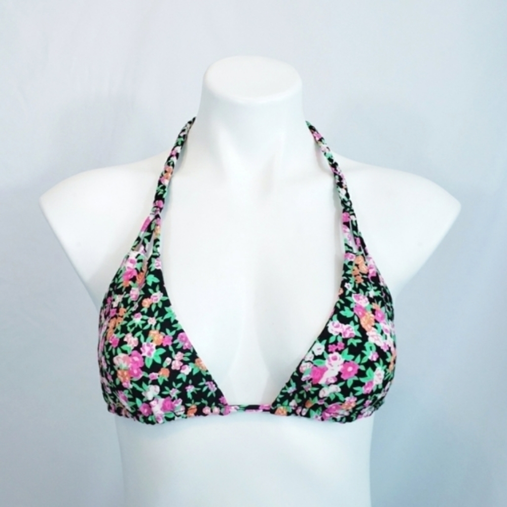 *Last Chance* Tori Praver Ditsy Floral Bikini Top Pink Rare Hard to Find